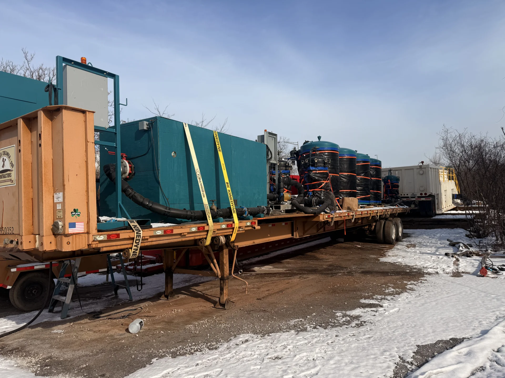 groundwater treatment tanks on a truck