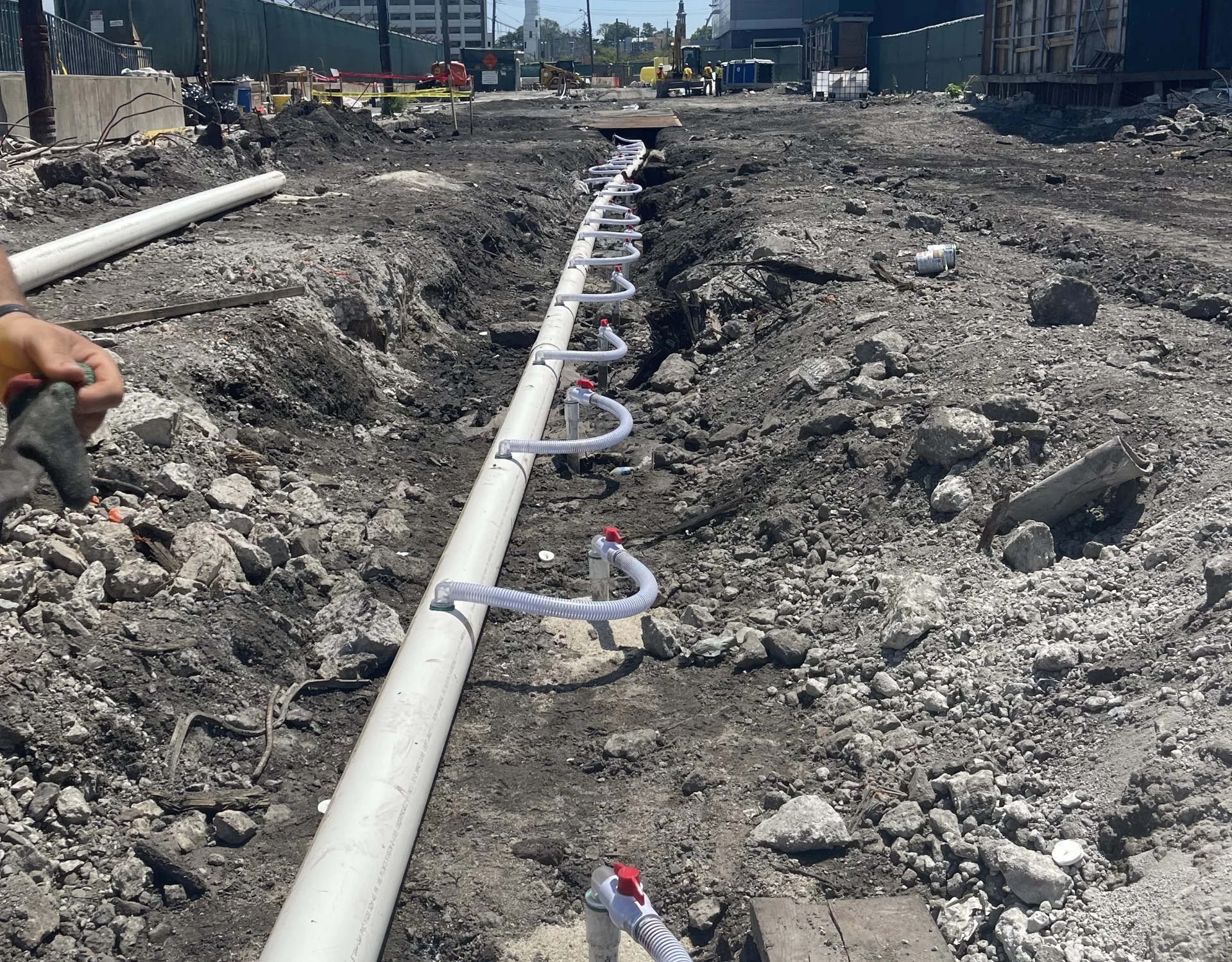 deep wells and groundwater filtration system installed