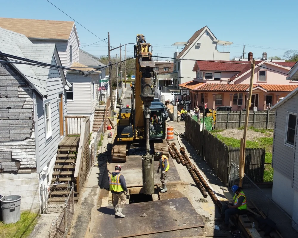 Gerritsen Beach piles installation