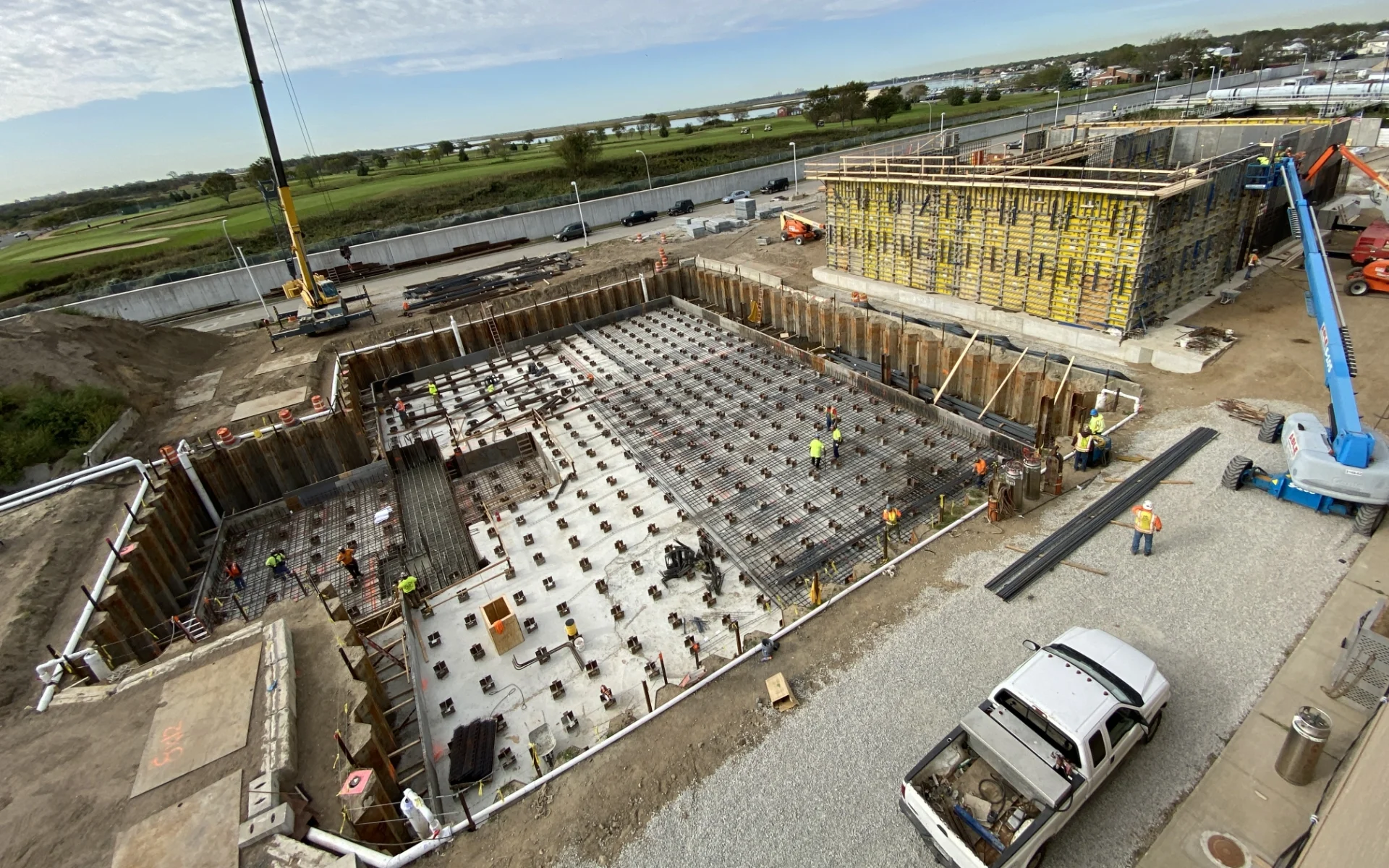 deep well dewatering system foundation installment