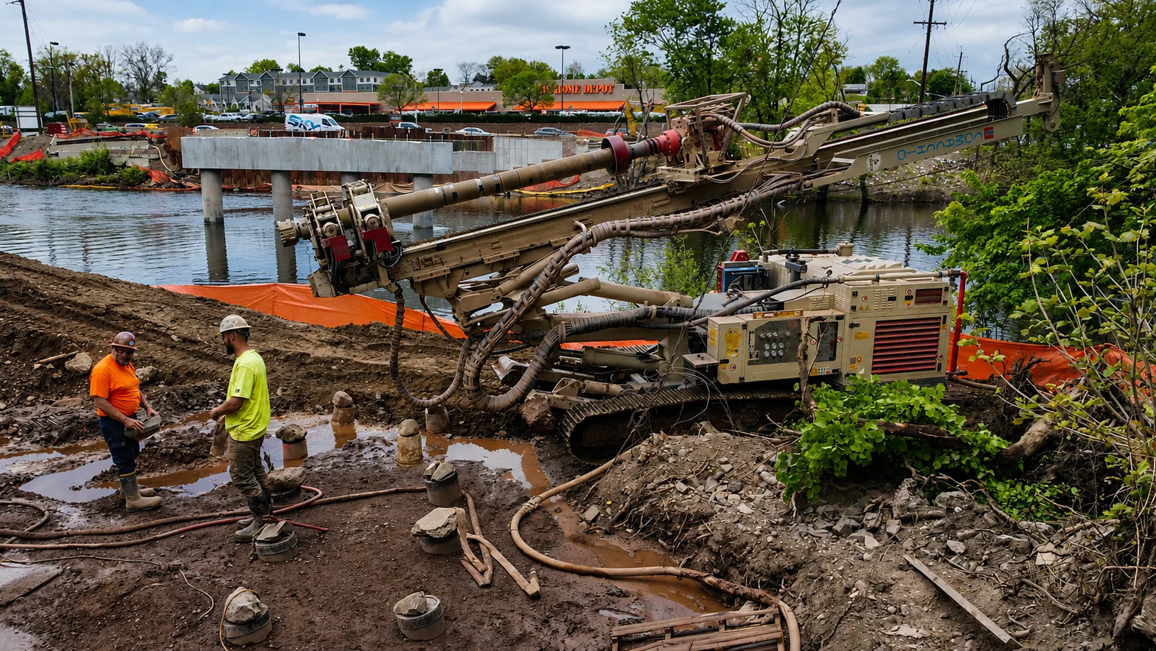Fairlawn construction site with construction machinery