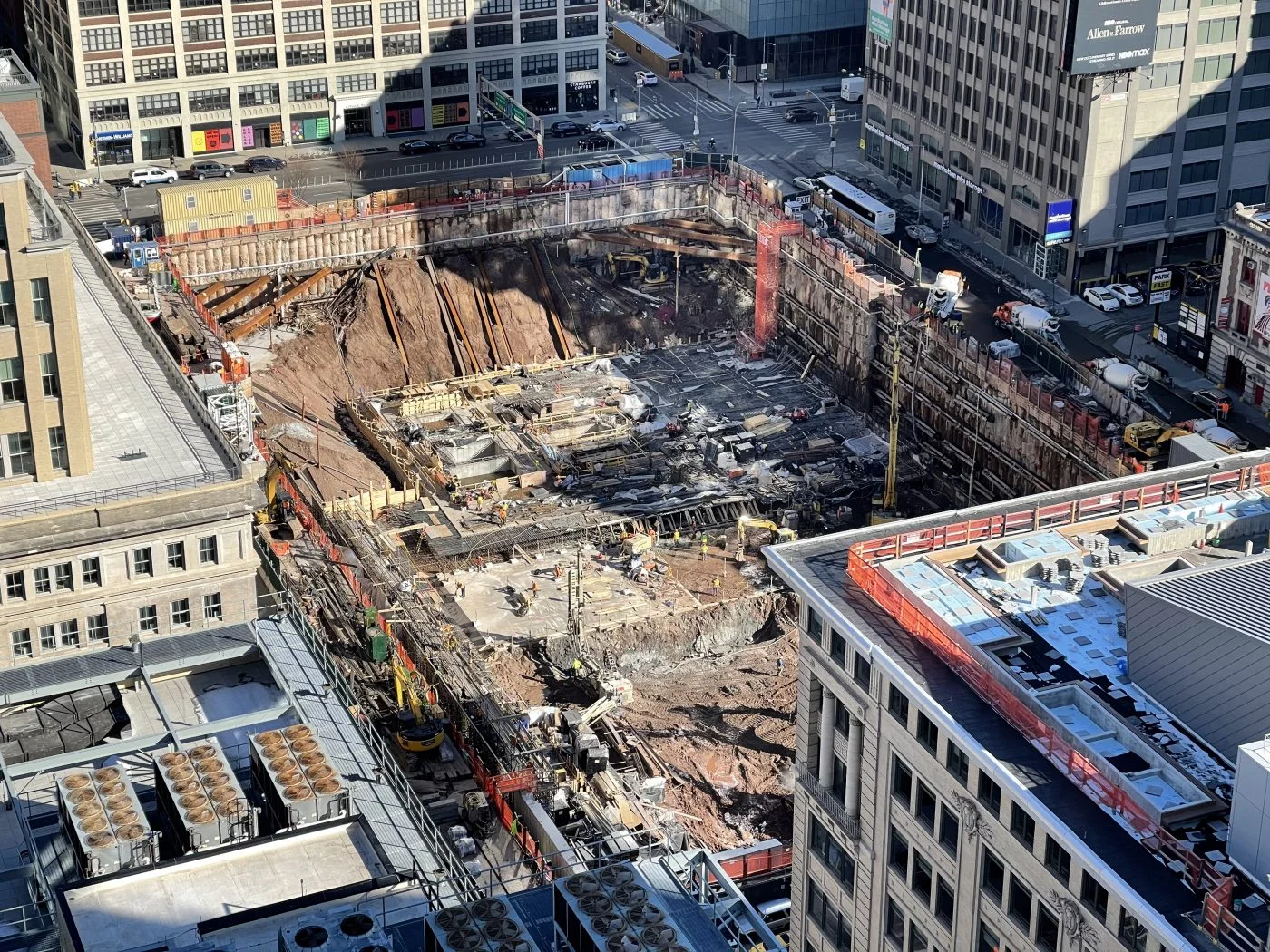 aerial view of construction site at 4 Hudson Street