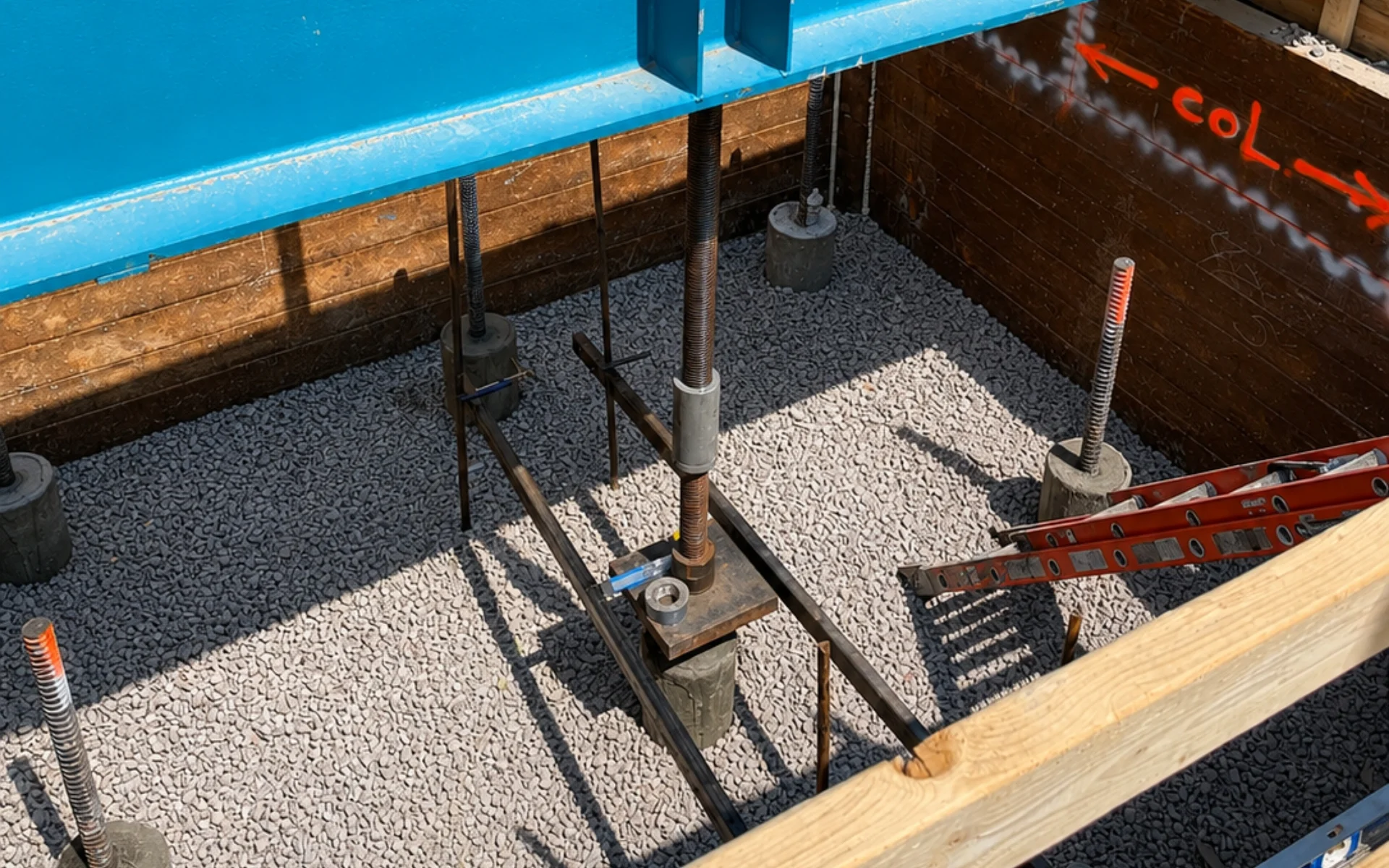 micropiles installed