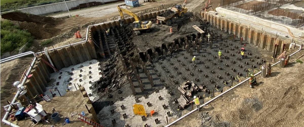 deep well foundation dewatering