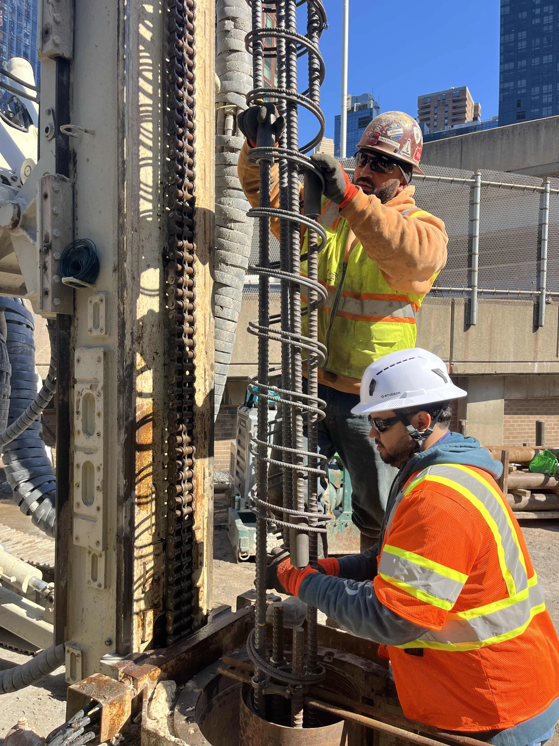Tri-State workers in safety vests and hard hats